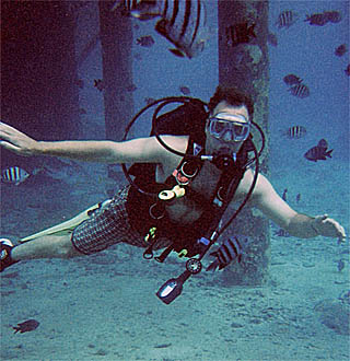 Matt Underwater with Floaties